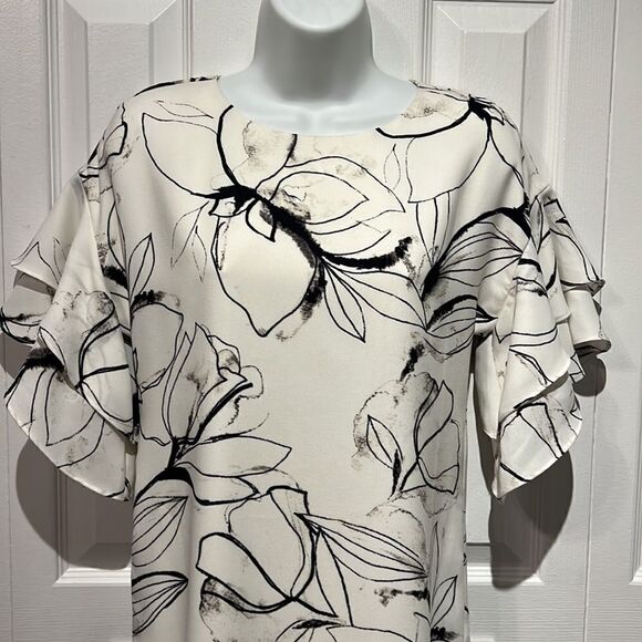 Vince Camuto Short Sleeve Shift‎ Dress Size 2 (fits larger, see measurements) - Picture 2 of 12